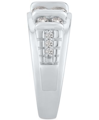 Men's Diamond Graduated Column Band (2 ct. t.w.) in 10k White Gold