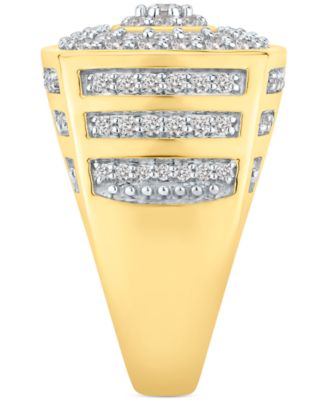 Men's Diamond Multi-Cluster Statement Ring (2 ct. t.w.) in 10k Gold