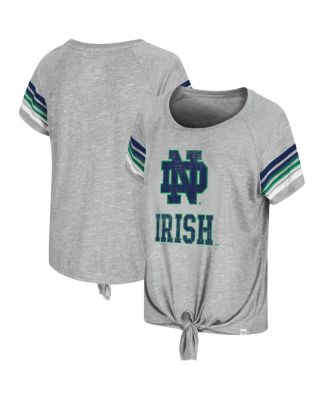 Women's Colosseum Heathered Gray Notre Dame Fighting Irish Boo You ...