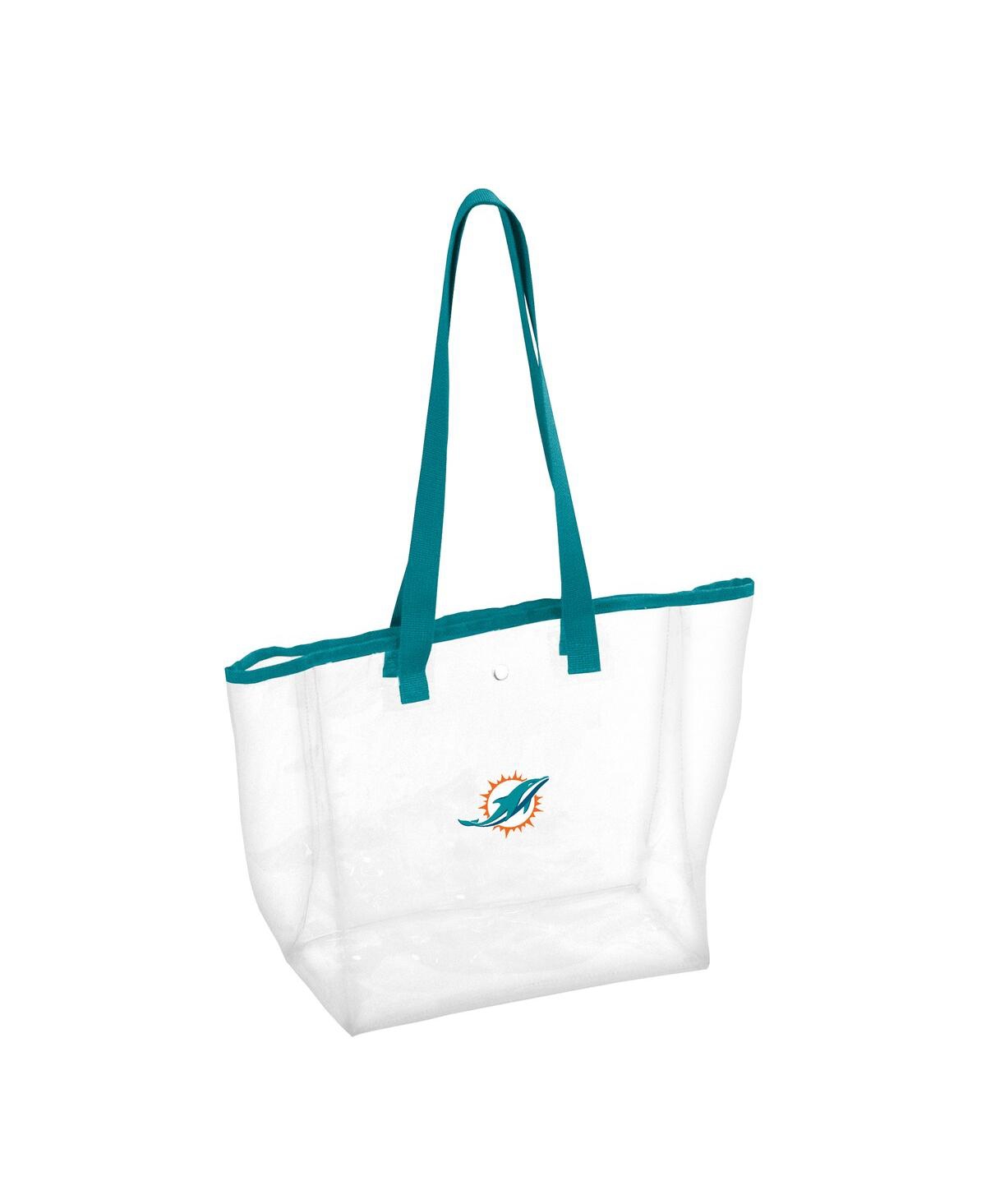 Logo Brands Women's Miami Dolphins Stadium Clear Tote