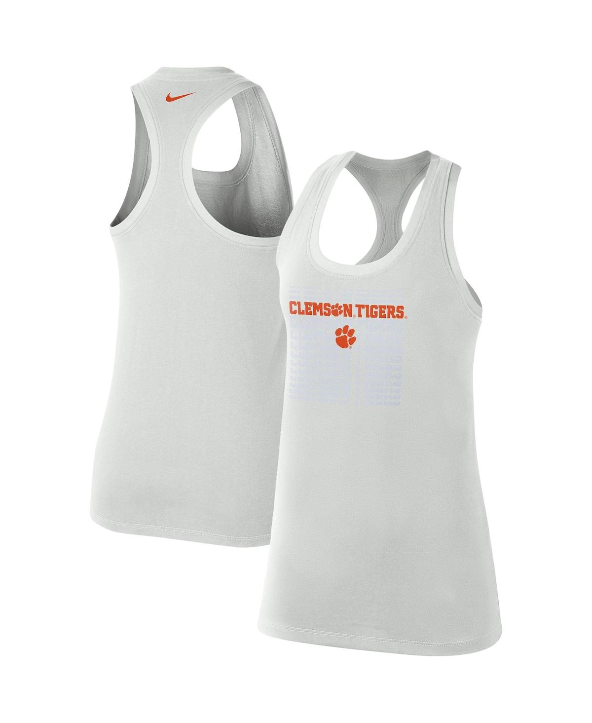 Shop Nike Women's  Gray Clemson Tigers Game Time Tank Top