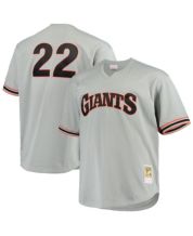 Men's Mitchell & Ness Will Clark Black San Francisco Giants Cooperstown Collection Mesh Batting Practice Button-Up Jersey