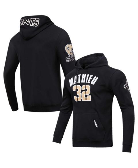 Мужское худи Pro Standard Tyrann Mathieu Black New Orleans Saints Player Name and Number Pullover