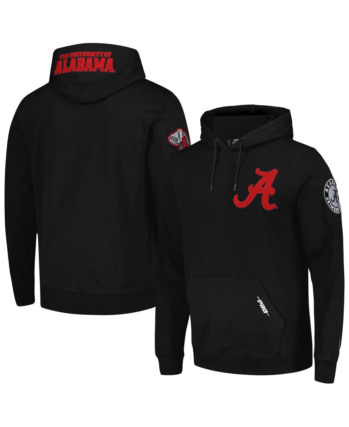 Pro Standard Black Alabama Crimson Tide Classic Pullover Hoodie In Black