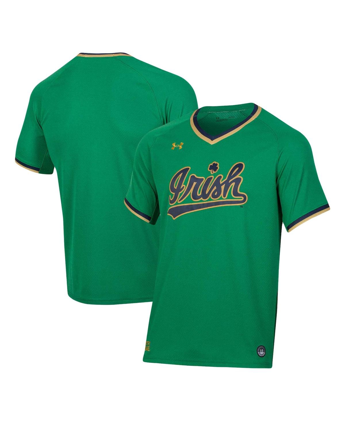 Under Armour Men's Notre Dame Fighting Irish Softball V-Neck Jersey - Green