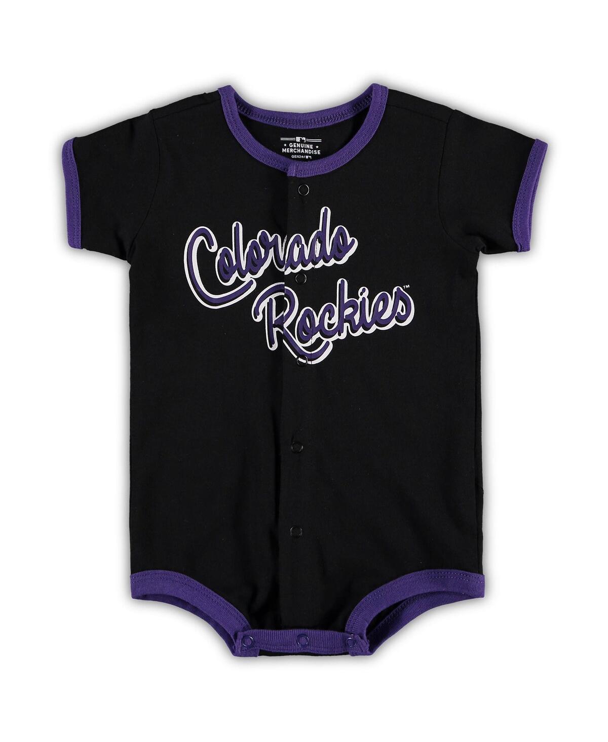 Shop Outerstuff Infant Boys And Girls Black Colorado Rockies Power Hitter Romper