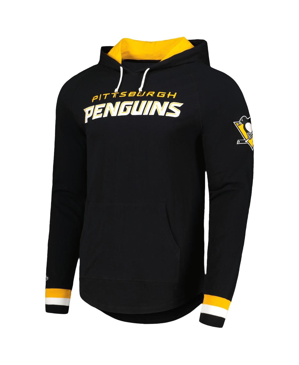 Mitchell & Ness Men's  Black Pittsburgh Penguins Big And Tall Legendary Raglan Pullover Hoodie In Black