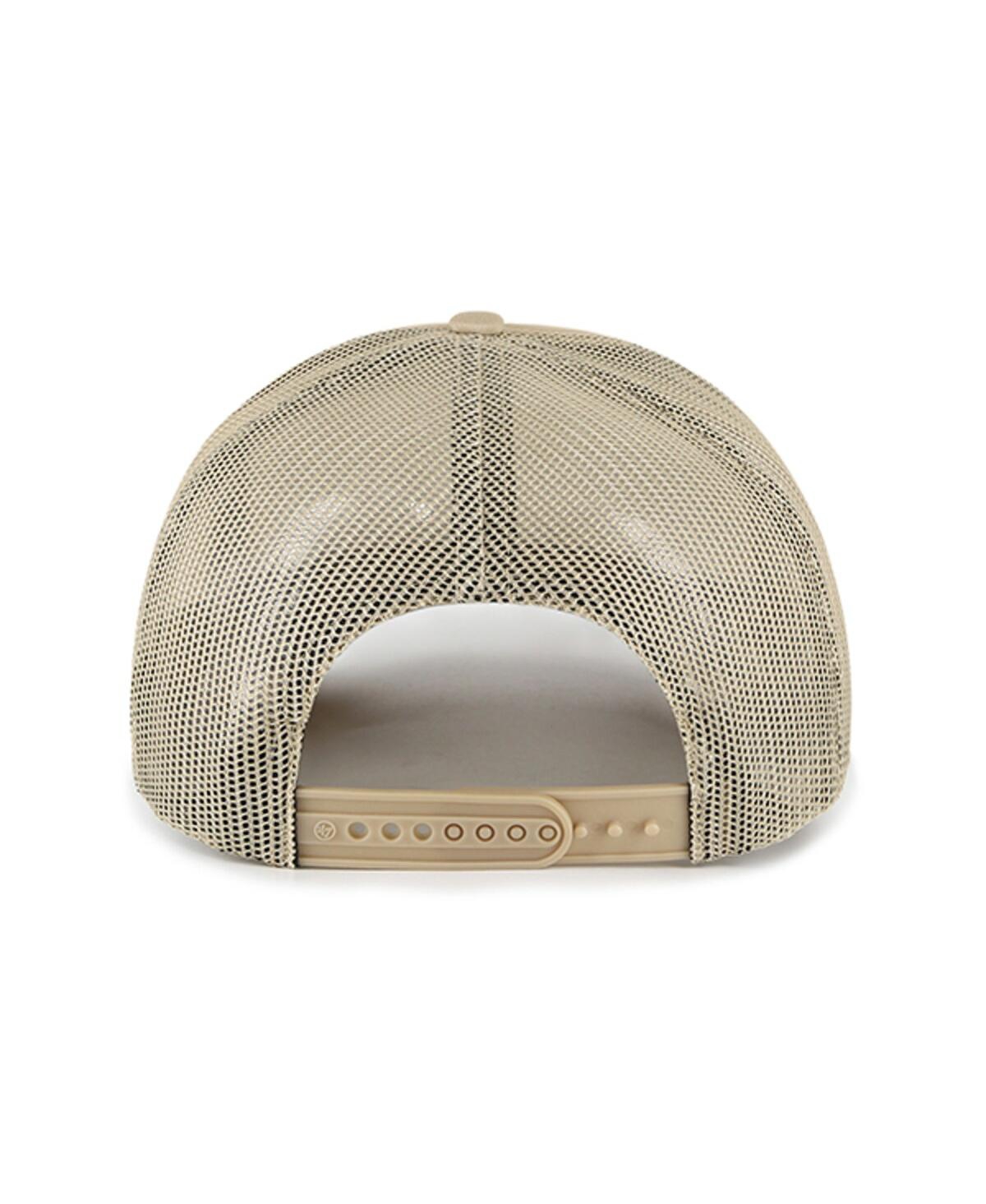 47 Brand Men's ' Khaki Kansas Jayhawks Foam Front Mesh Trucker Snapback Hat In Khaki