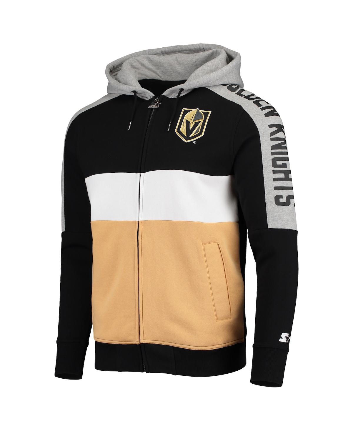 Outerstuff Youth Black New Orleans Saints Colorblock Full-Zip Hoodie