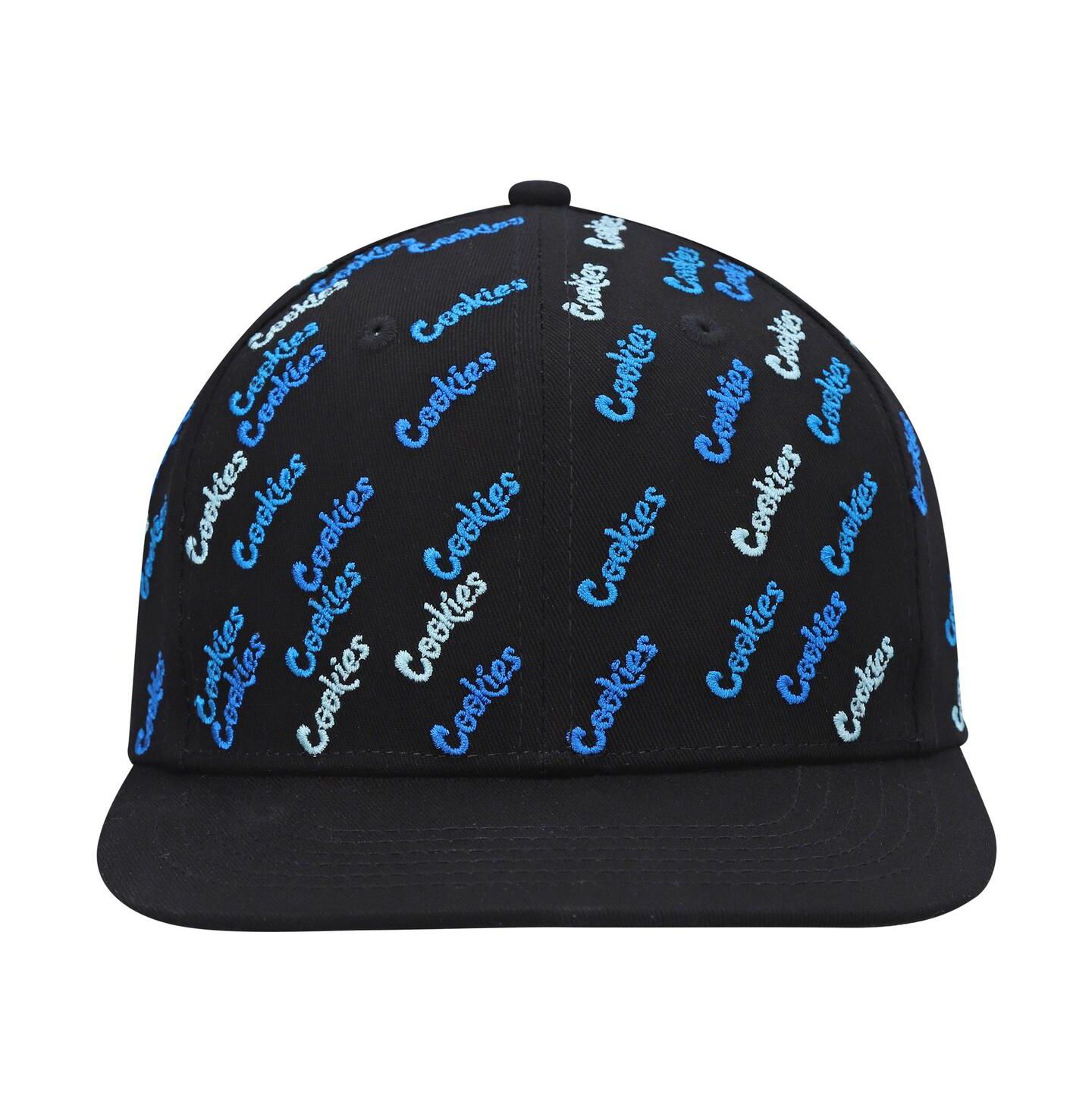 Мужская кепка Cookies Black Triple Beam Allover Print Snapback Hat — фото 3