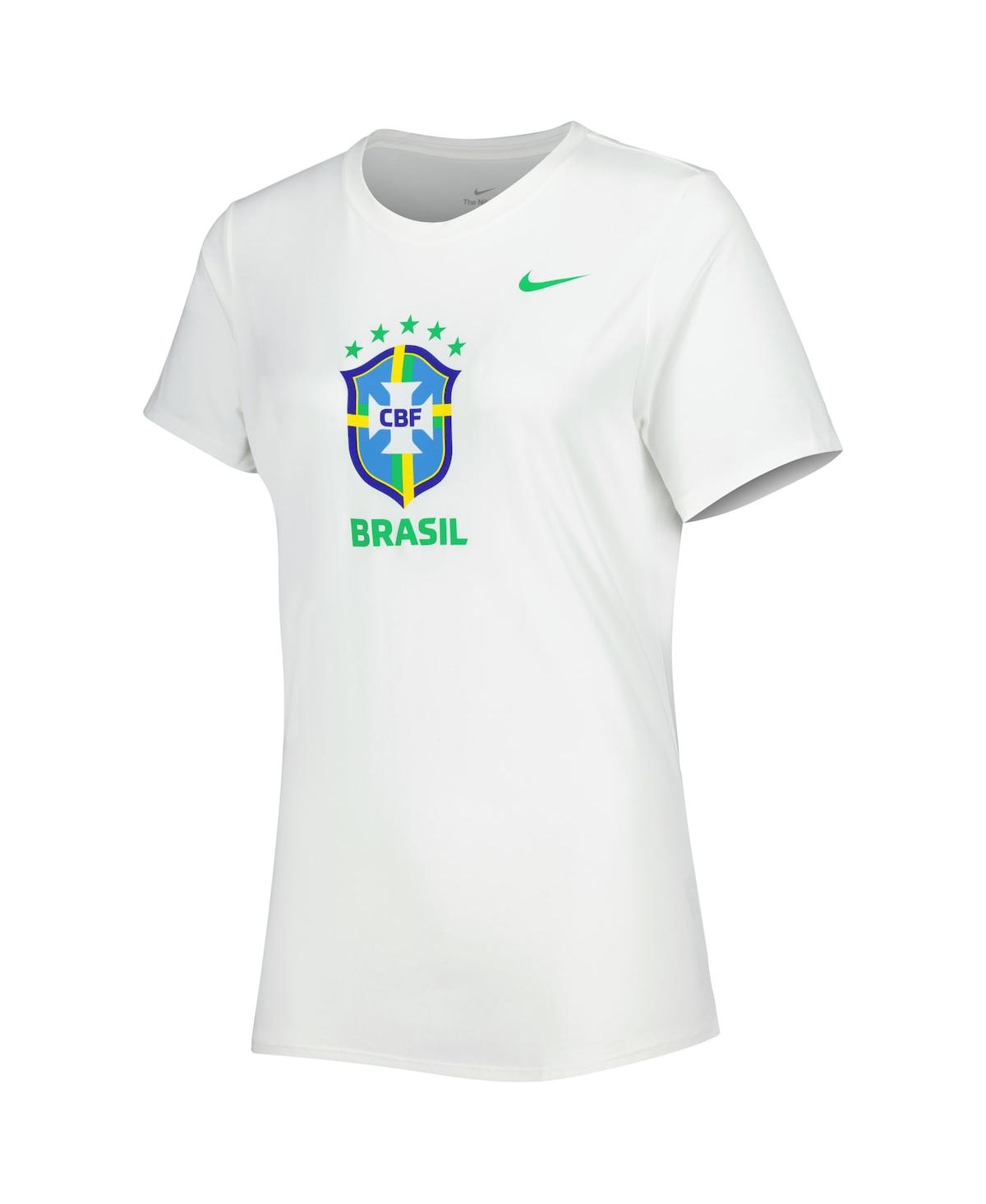 Shop Nike Women's  White Brazil National Team Legend Performance T-shirt