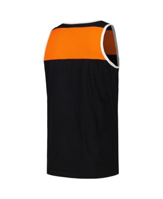 Men's Black and Orange Cincinnati Bengals Heritage Colorblock Tank Top