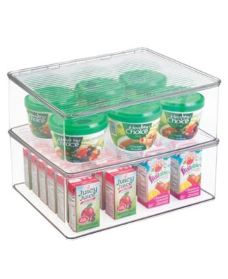 mDesign Stackable Plastic Kitchen Food Storage Bin Box - 2 Pack - Macy's