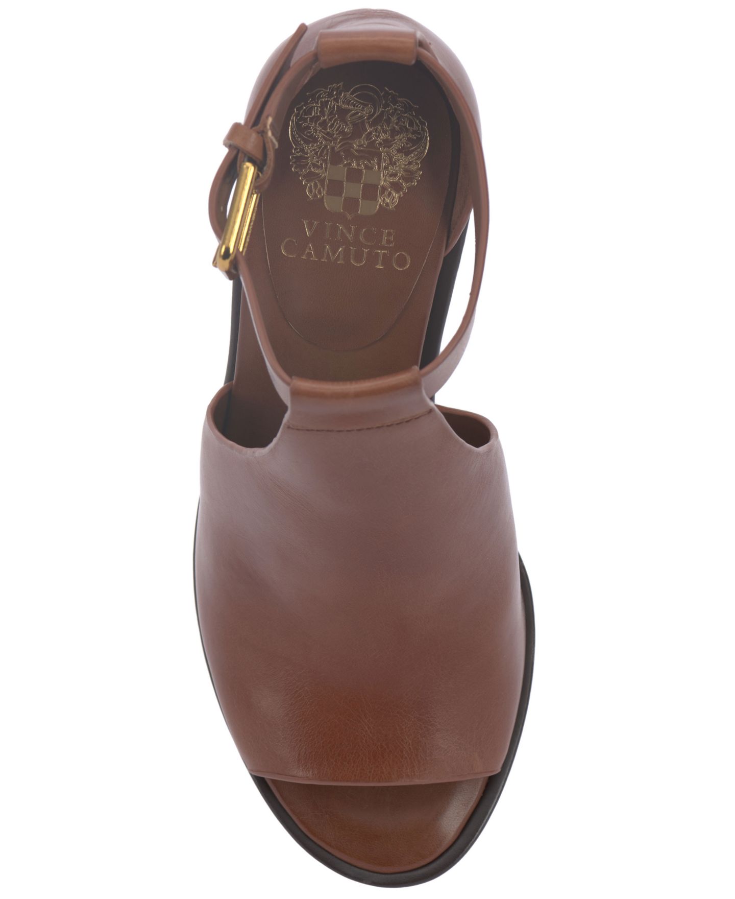 Женские нарядные босоножки Vince Camuto Frasper с открытым носком и пряжками, цвет: Какао — фото 4