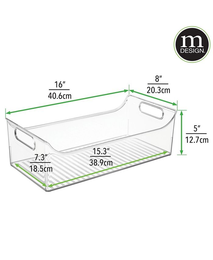 mDesign Plastic Kitchen Storage Container Bin with Handles, 8 Pack Macy's