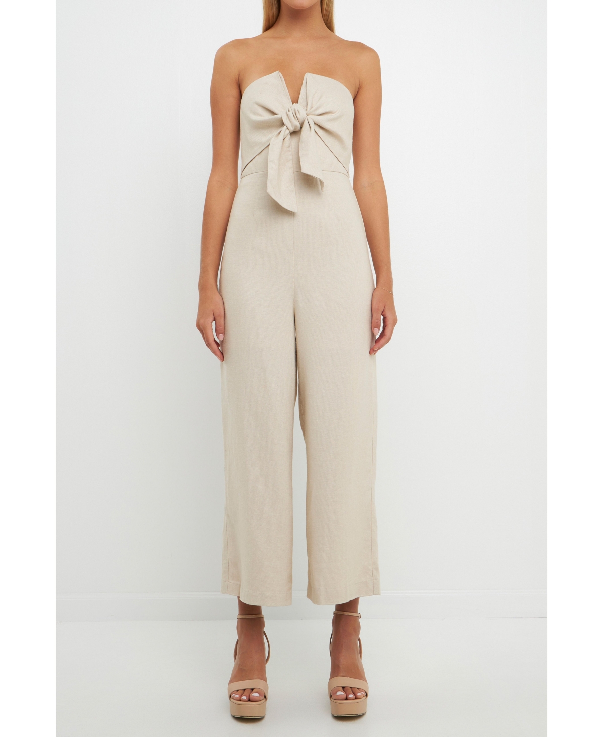 English Factory Women's Bustier Front Tie Jumpsuit