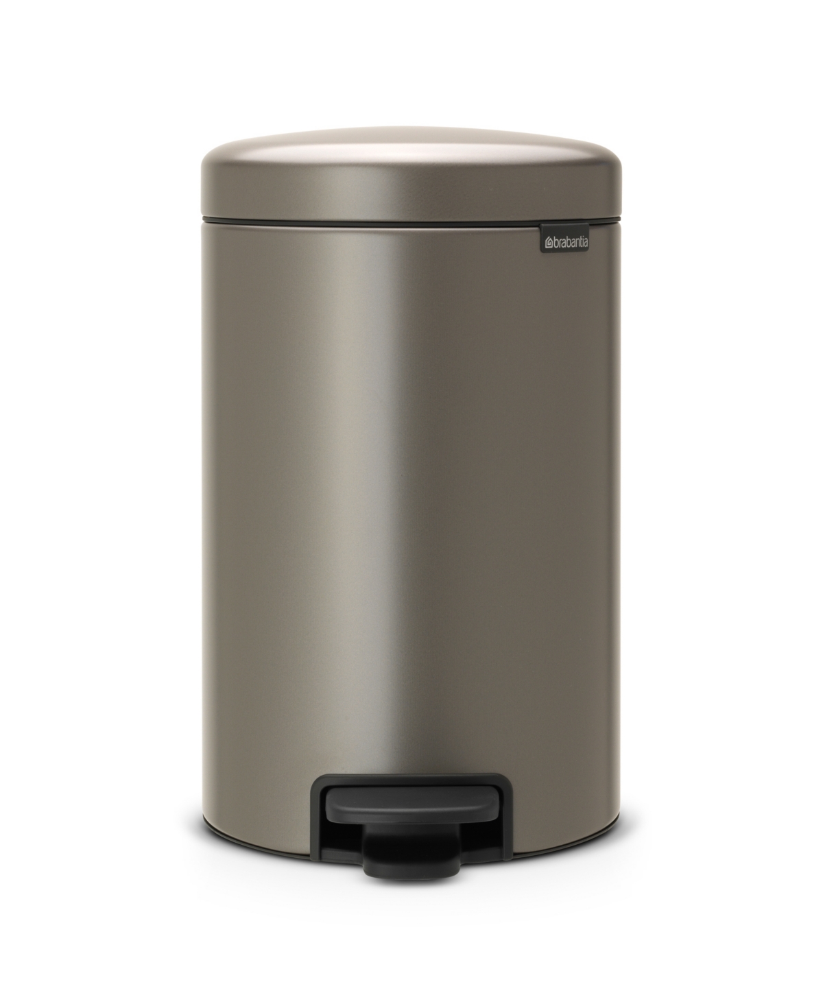 Brabantia New Icon Step On Trash Can, 3.2 Gallon, 12 Liter In Platinum