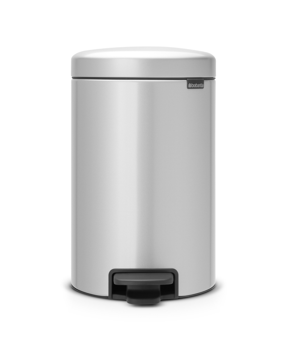 New Icon Step on Trash Can, 3.2 Gallon, 12 Liter - Metallic Gray