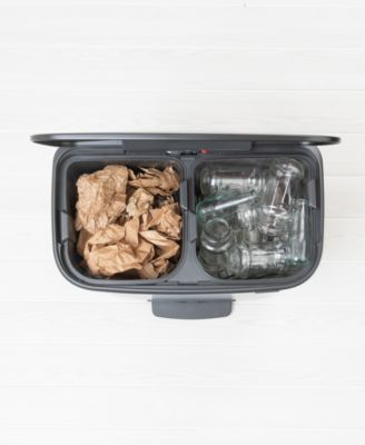 Bo Step on Dual Compartment Trash Can, 2 x 8 Gallon, 2 x 30 Liter