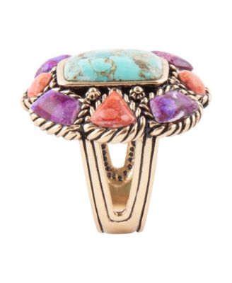 Inca Genuine Multi Stone Round Statement Ring
