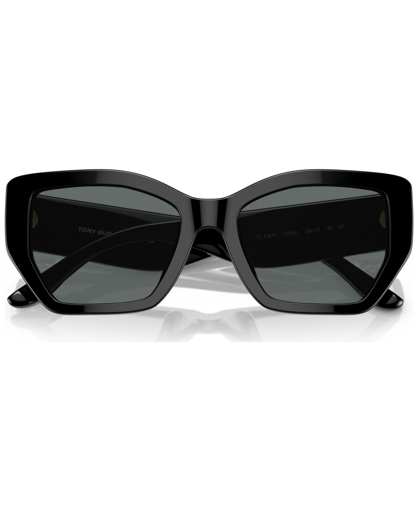 Женские солнцезащитные очки Tory Burch Polarized Sunglasses TY7187U, цвет: Чёрный — фото 5