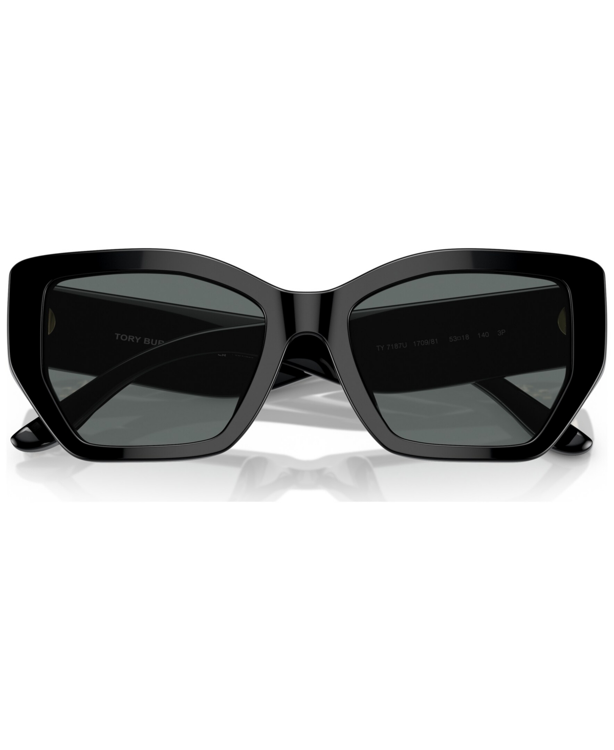 Shop Tory Burch Women's Polarized Sunglasses, Ty7187u In Black
