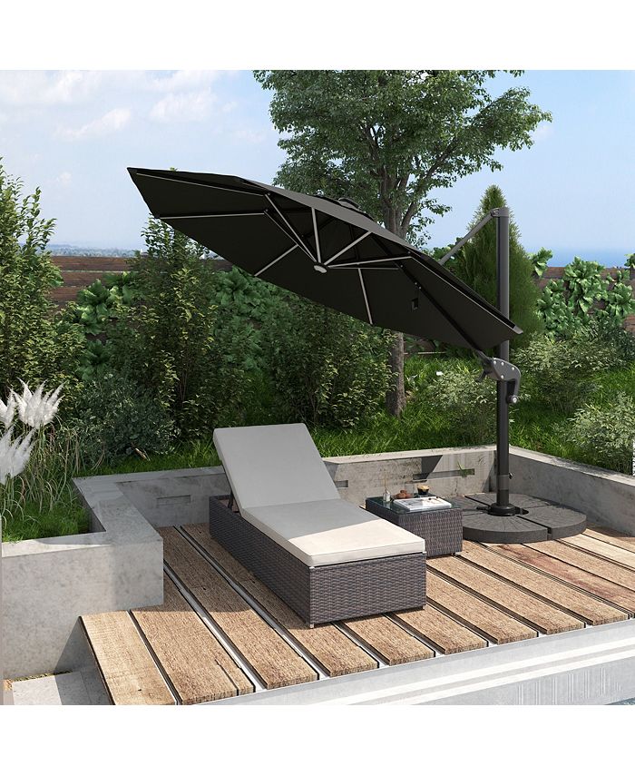 Outsunny Wicker Patio Lounge Chair Set, Outdoor Chaise Lounge Sets w/ 5