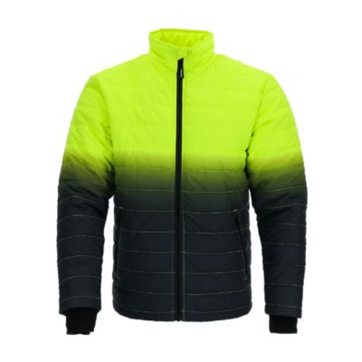 Big & Tall Enhanced Visibility Quilted Jacket - High-Visibility, Insulated, Lightweight Work Coat for Cold Weather