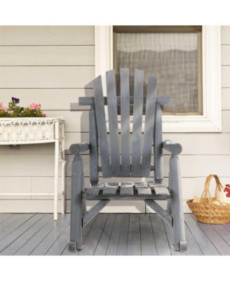 Outdoor Adirondack Style Wooden Rocking Chair, Small,