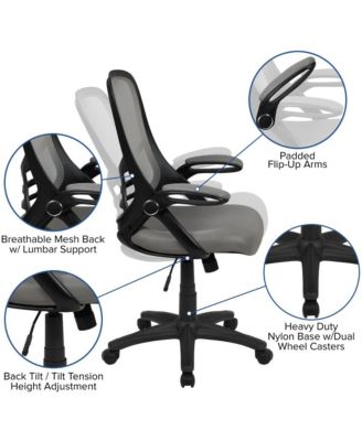 High Back Mesh Ergonomic Office Chair With Flip-Up Arms