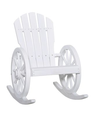 Adirondack Rocking Chair with Slatted Design,