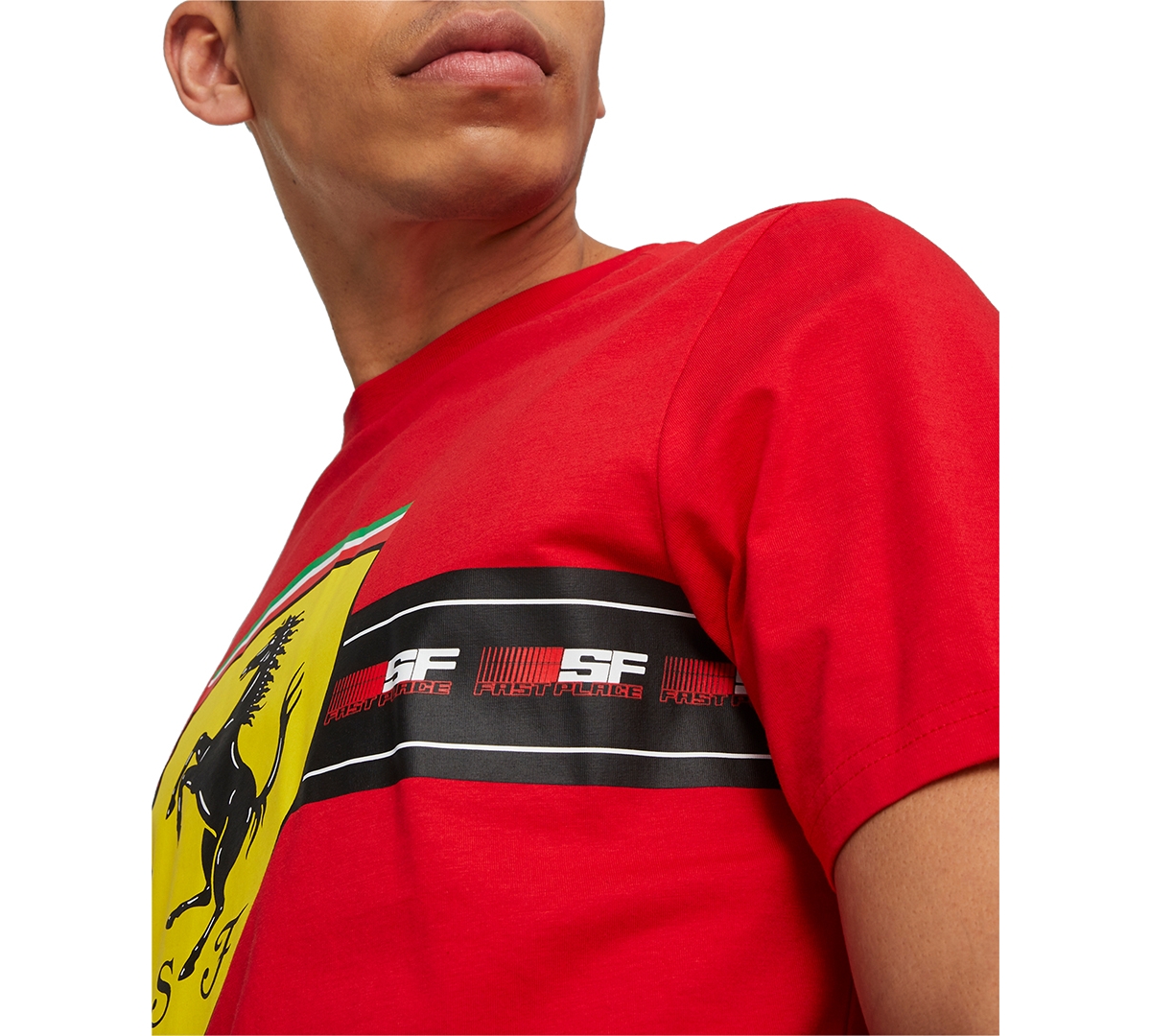 Shop Puma Men's Ferrari Race Heritage Big Shield T-shirt In  Black