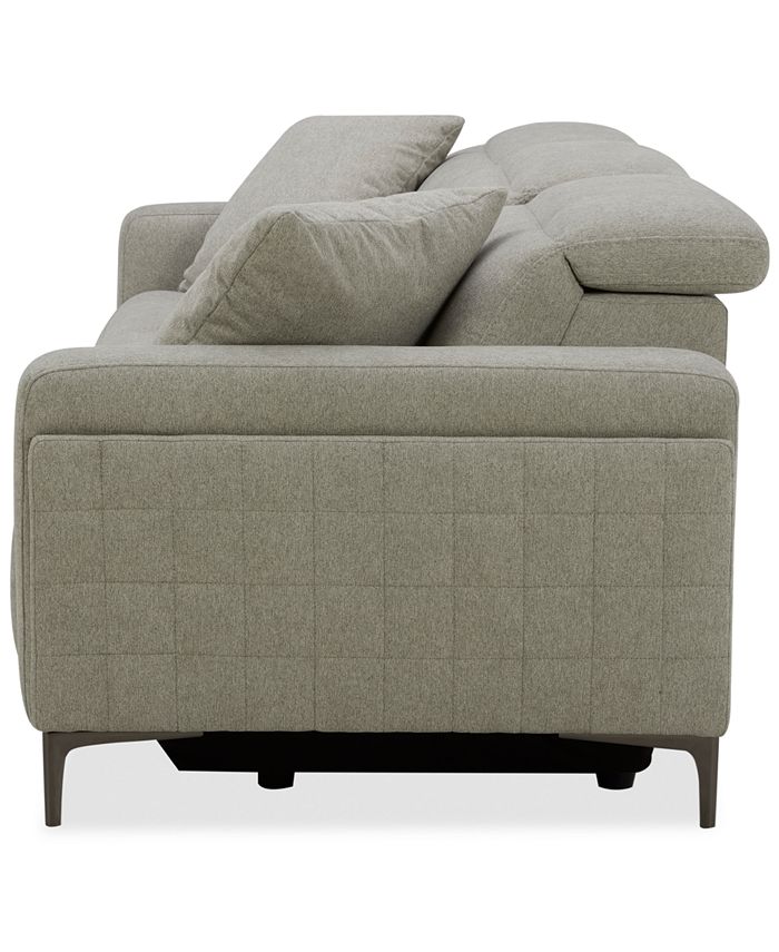 Furniture Adney 121" 3 Pc Zero Gravity Fabric Sectional with 3 Power