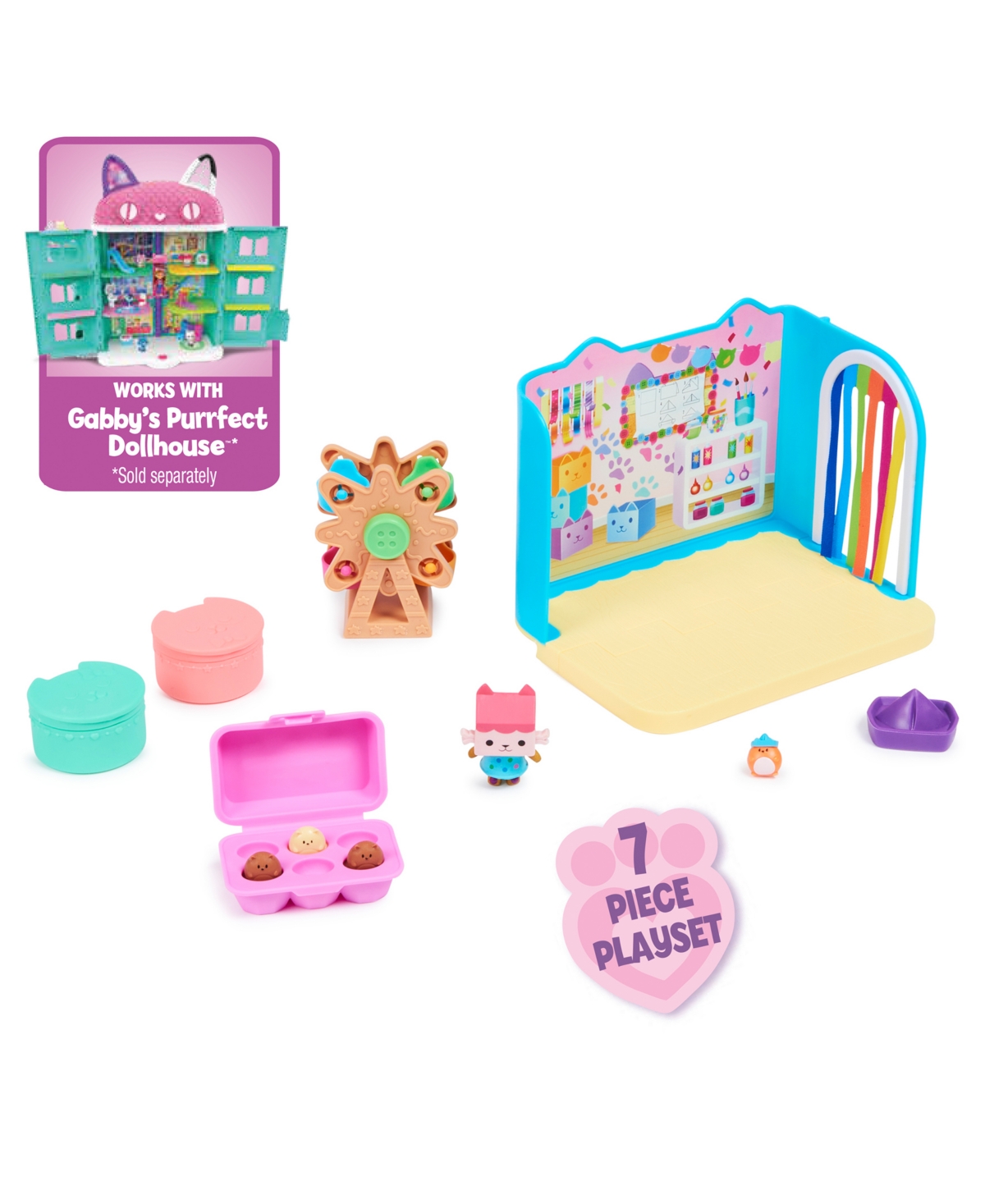 Shop Gabby's Dollhouse Baby Box Cat Craft-a-riffic Room With Figure & Accessories In Multi-color
