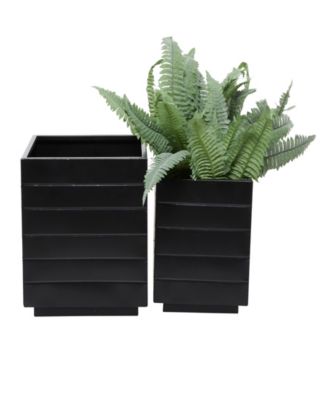 Metal Indoor Outdoor Planter Set of 2