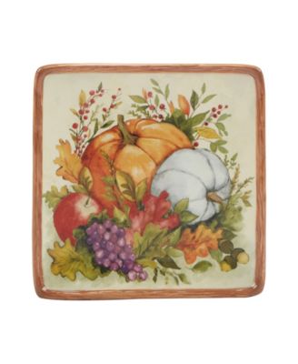 Harvest Blessings Set of 4 Canape Plates