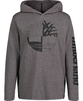 Big Boys Puzzled Tree Hooded Long Sleeve T-shirt