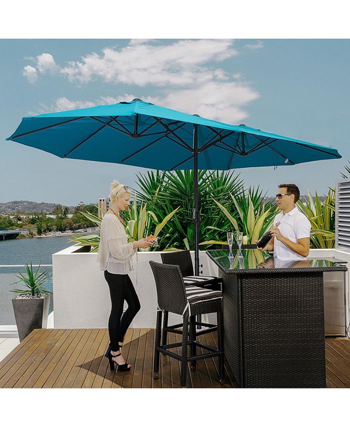 Outsunny 15ft Patio Umbrella DoubleSided Outdoor Market Extra Large