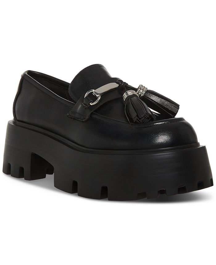 Steve Madden Women s Major Tassel Lug Sole Platform Loafers Macy s