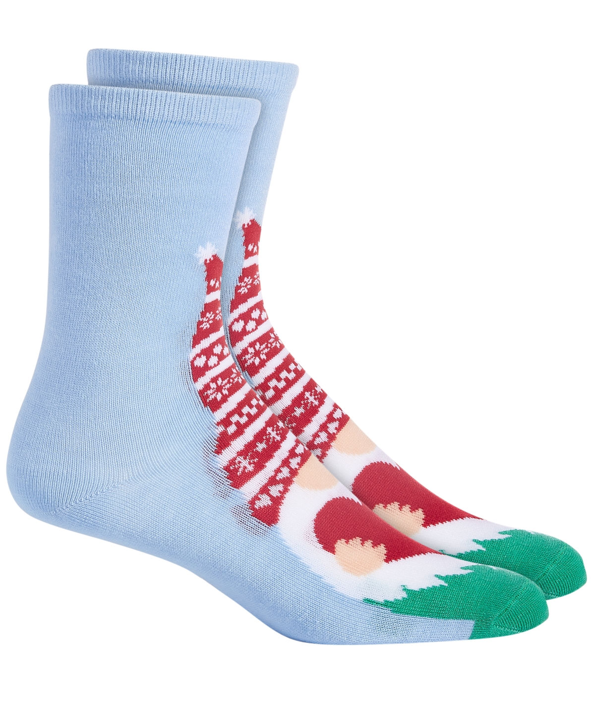 Charter Club Holiday Crew Socks, Created For Macy's In Gnome