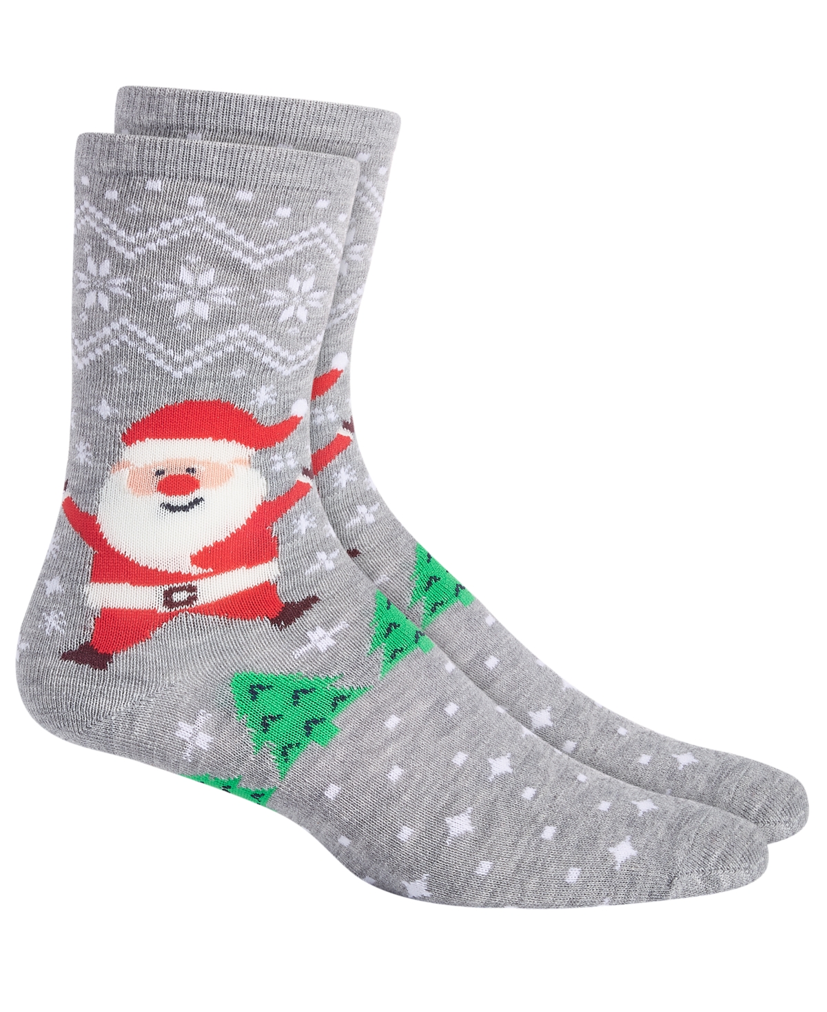 Charter Club Holiday Crew Socks, Created For Macy's In Santa Fairisle