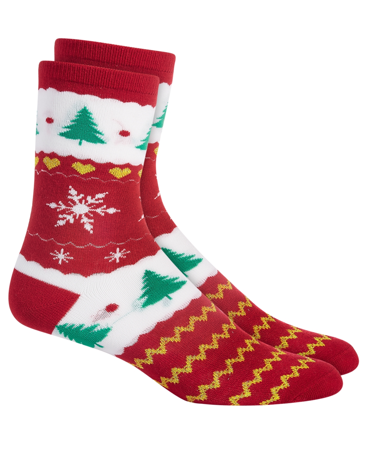 Charter Club Holiday Crew Socks, Created For Macy's In Tree Fairisle