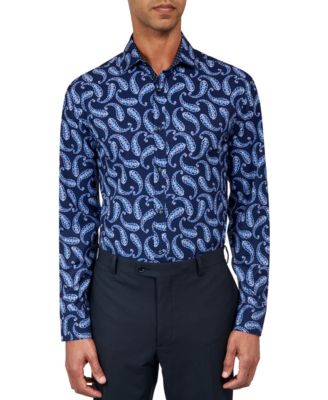 Society of Threads - Men's Regular-Fit Paisley Performance Dress Shirt
