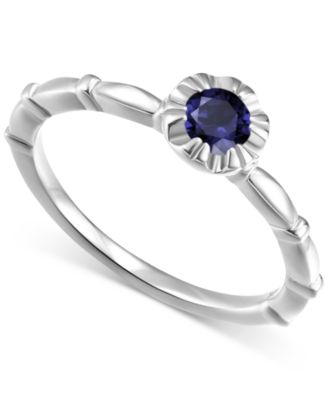 2-Pc. Set Sapphire Bridal Set (1/3 ct. t.w.) in 14k Gold-Plated Sterling Silver (Also in Emerald & Ruby)