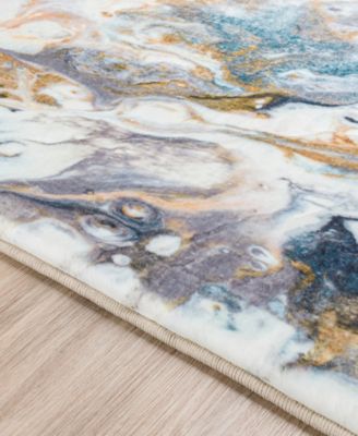 Kikiamo Washable KK11 8' x 8' Round Area Rug