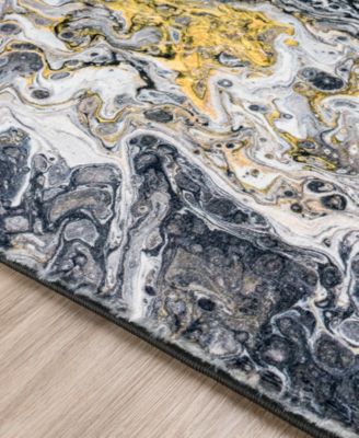 Kikiamo Washable KK13 8' x 8' Round Area Rug