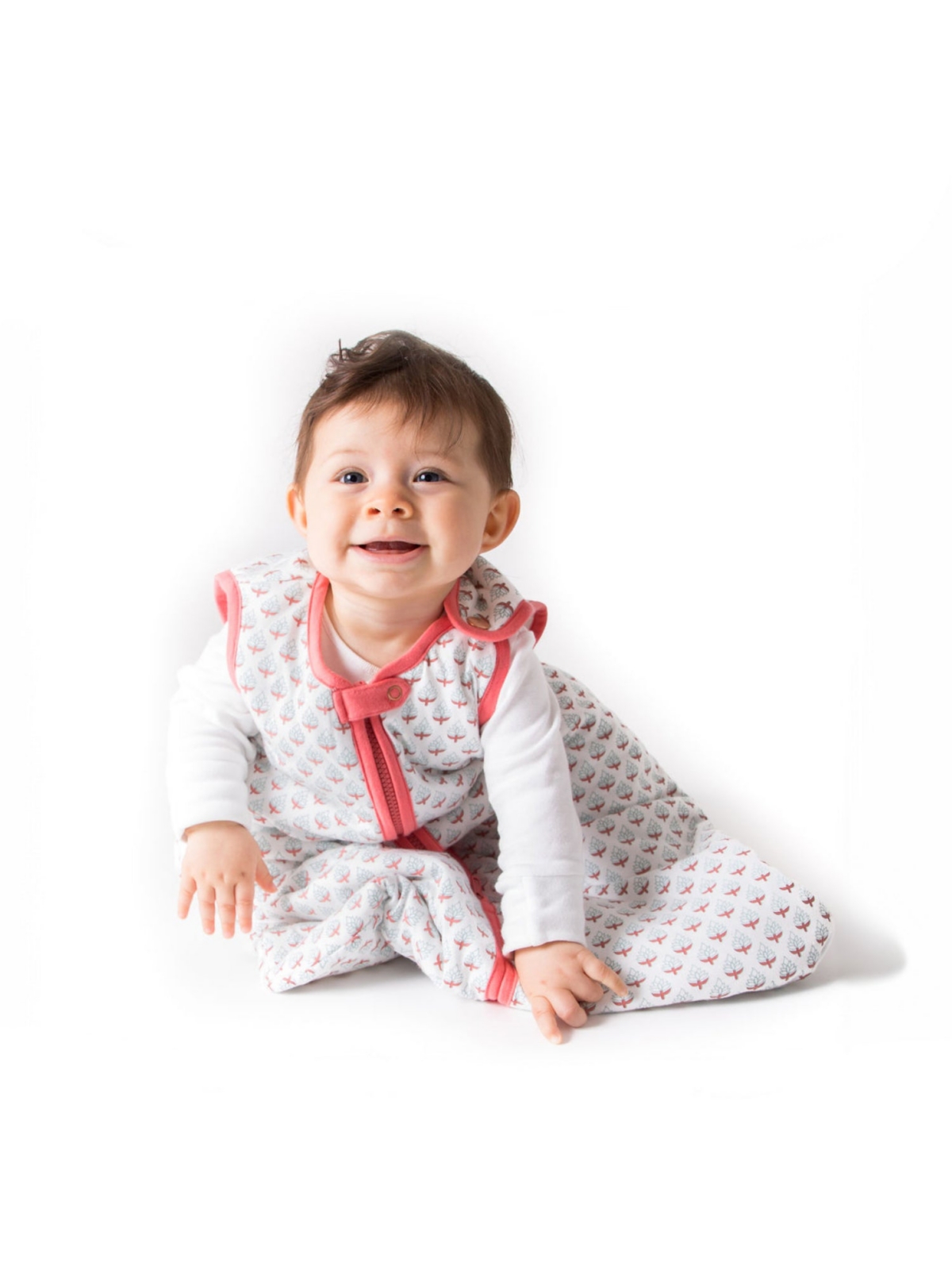 Malabar Baby Baby Certified Organic Block-Printed Handmade Lightweight Wearable Blanket Sleeping Bag,Large (18-36M) - Miami