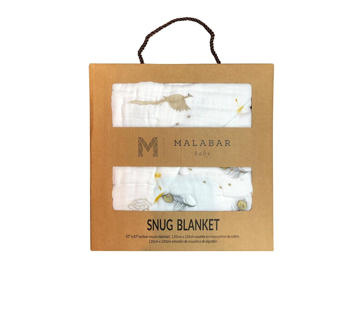 Certified Organic Muslin Four-Layer Reversible All Season Snug Blanket,- Peace on earth