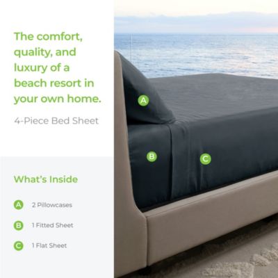 Cariloha Resort Viscose King Sheet Set, 400-Thread