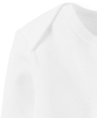 Baby Boys or Baby Girls Solid Long Sleeved Bodysuits, Pack of 4